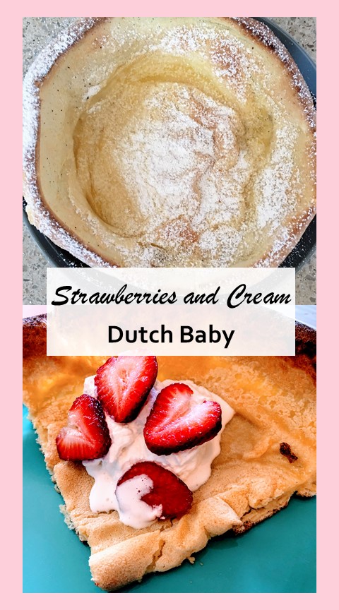 Strawberries and cream dutch baby