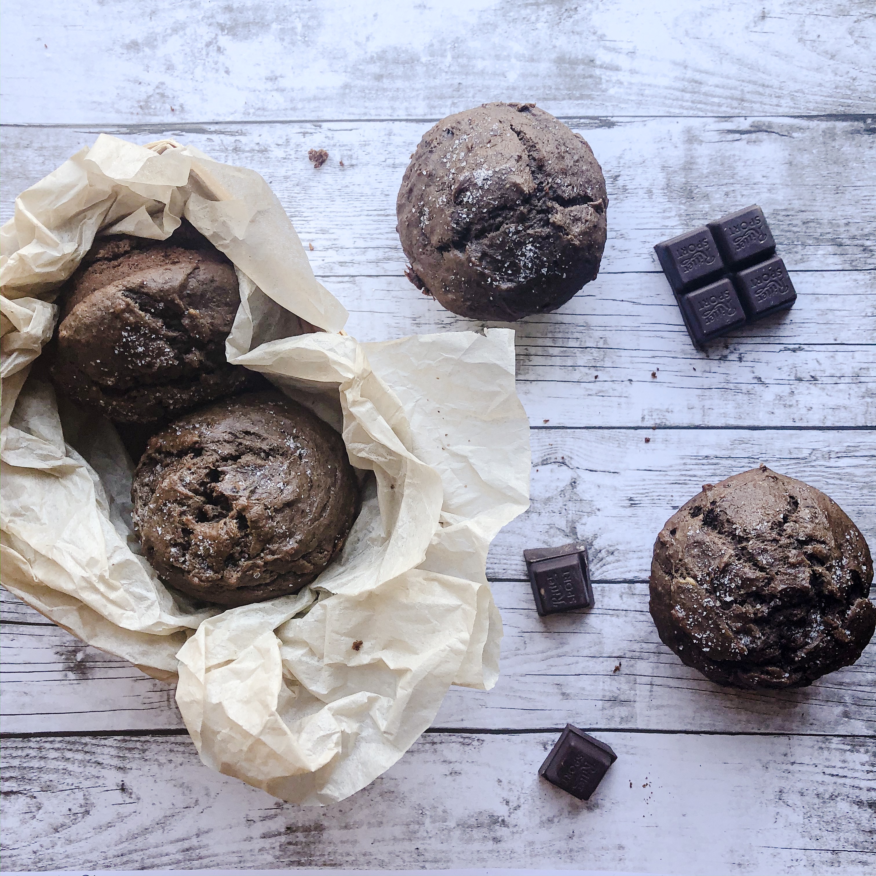 Banana chocolate Huel muffins | Halicopter Away