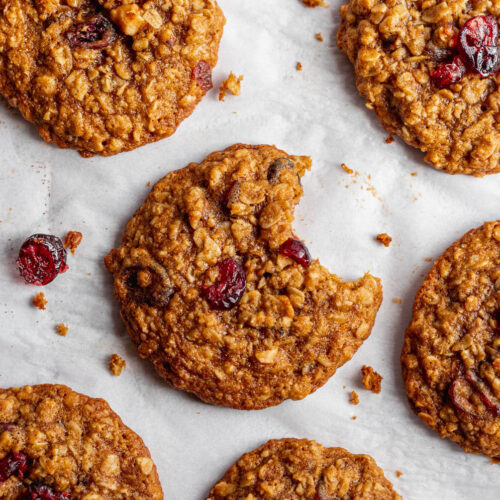 chewy cranberry oatmeal cookies