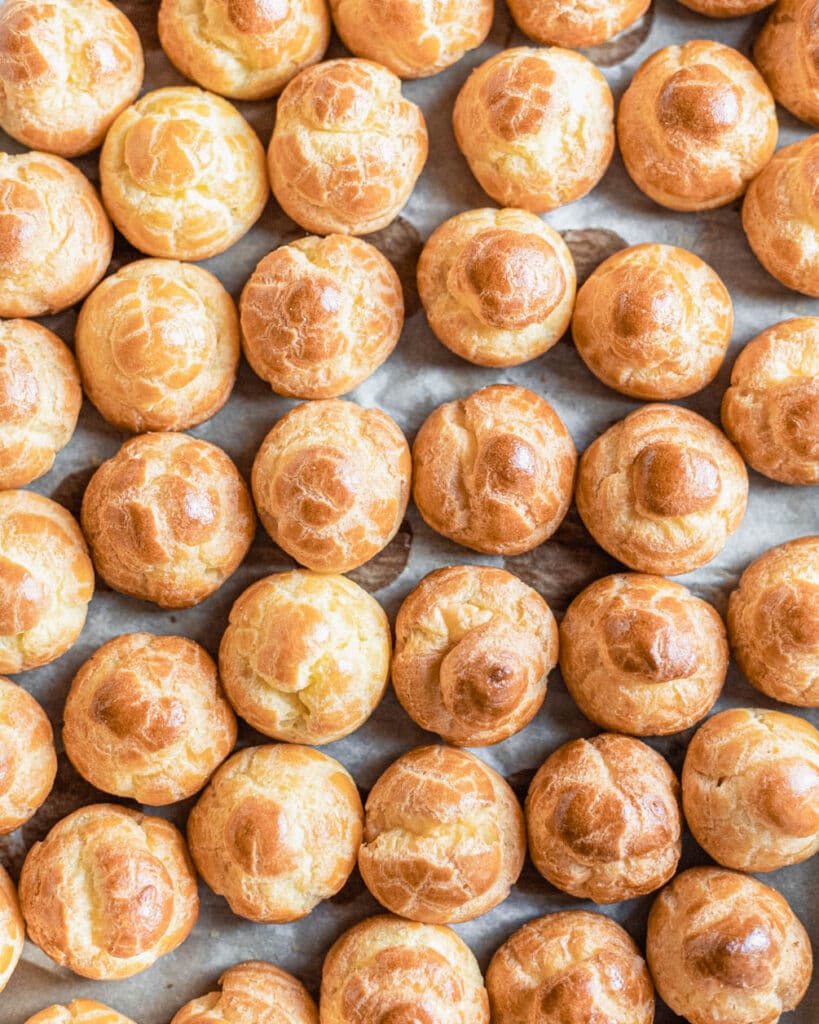 tray of cream puffs