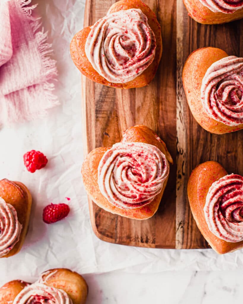 raspberry custard donuts with lemon cream