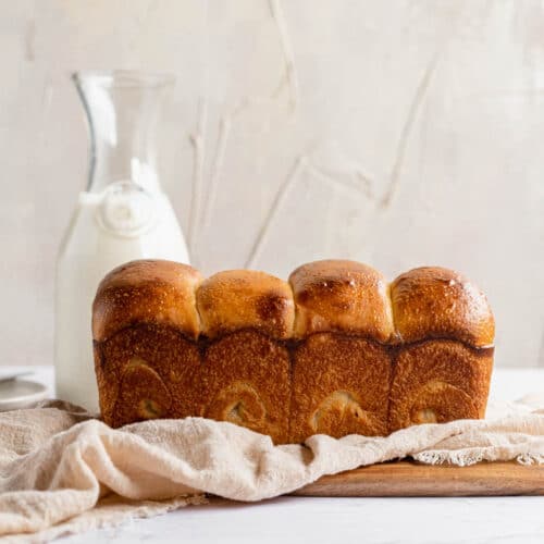 loaf of sourdough japanese milk bread