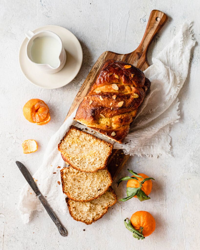 orange cardamom bread with frangipane