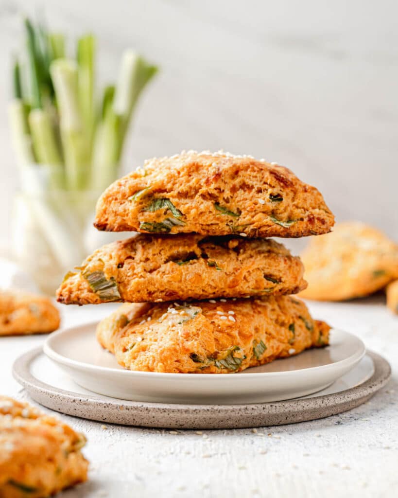 stack of gochujang scones