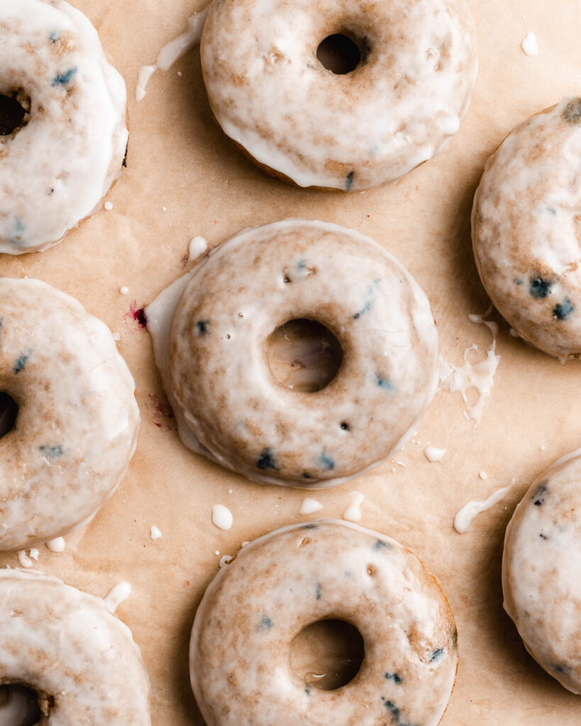 glazed blueberry donuts