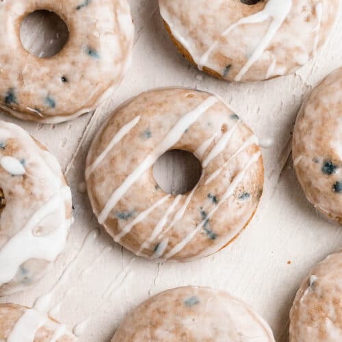 sourdough blueberry donuts