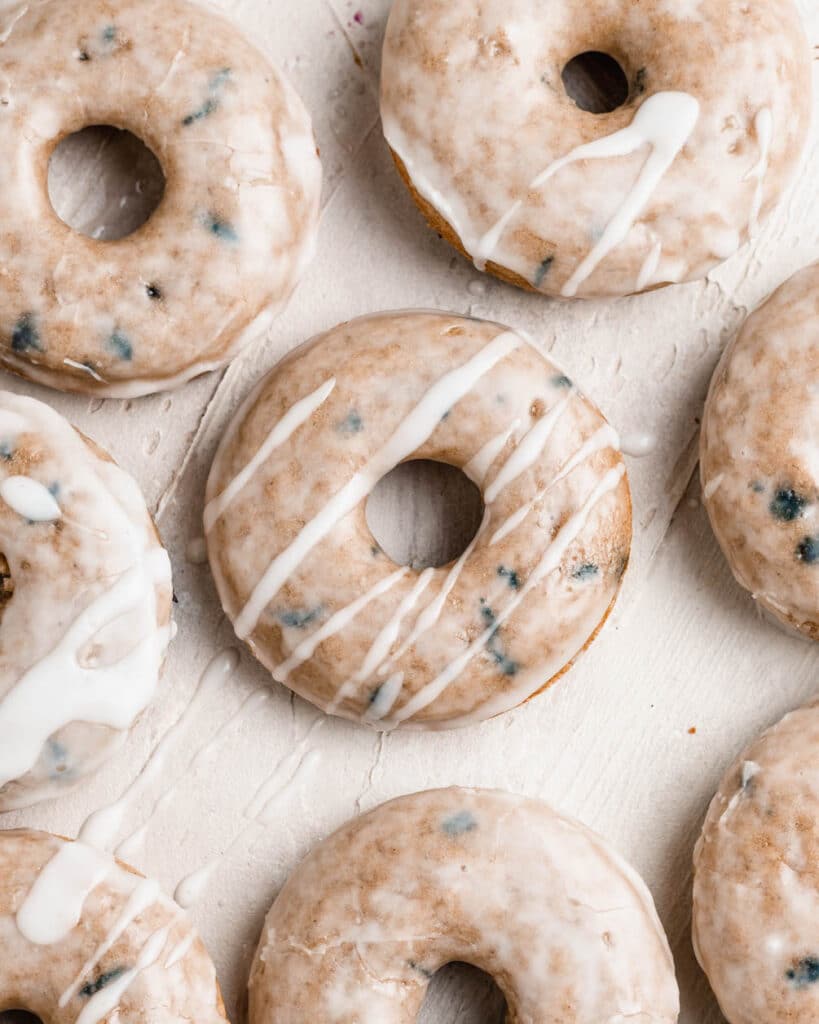 sourdough blueberry donuts