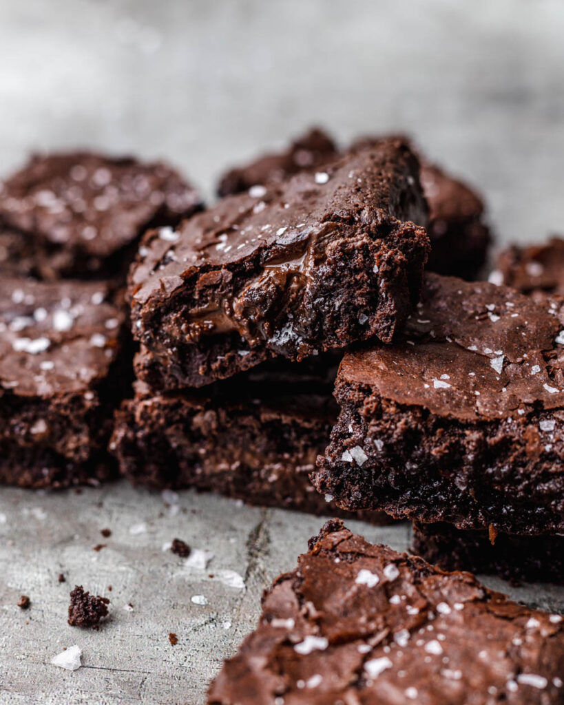 pile of mint brownies