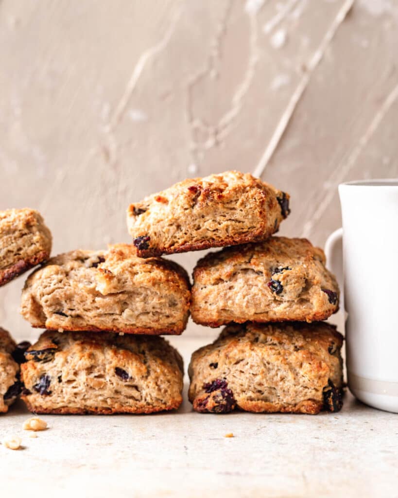 stack of whole wheat scones