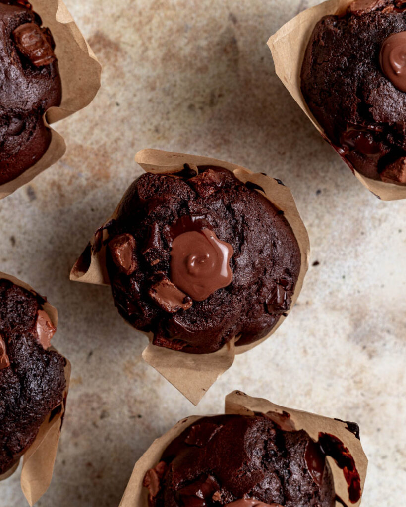 triple chocolate muffins