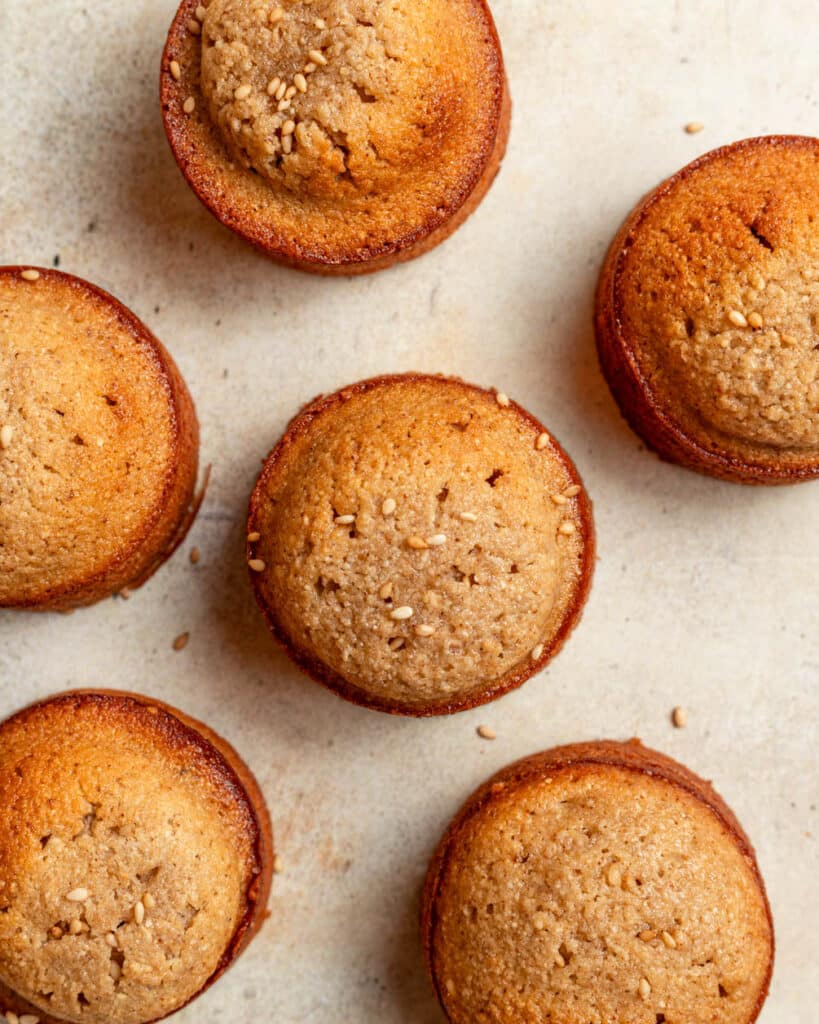 homemade sesame financiers