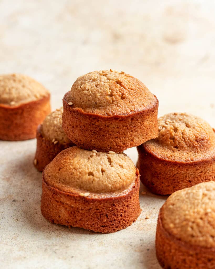 stack of sesame financiers